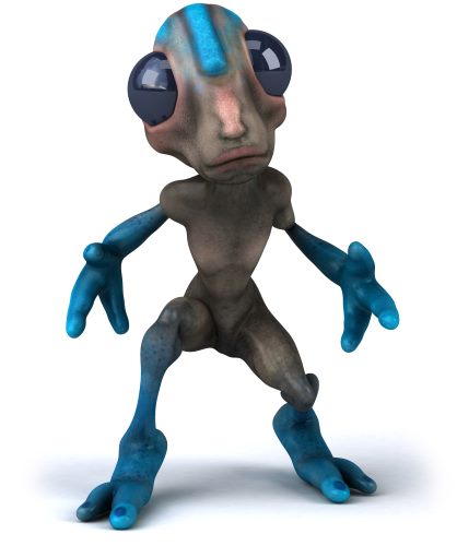 Small alien, squaring up - Starmourn - Starmourn Small alien in a come at me bro pose.
