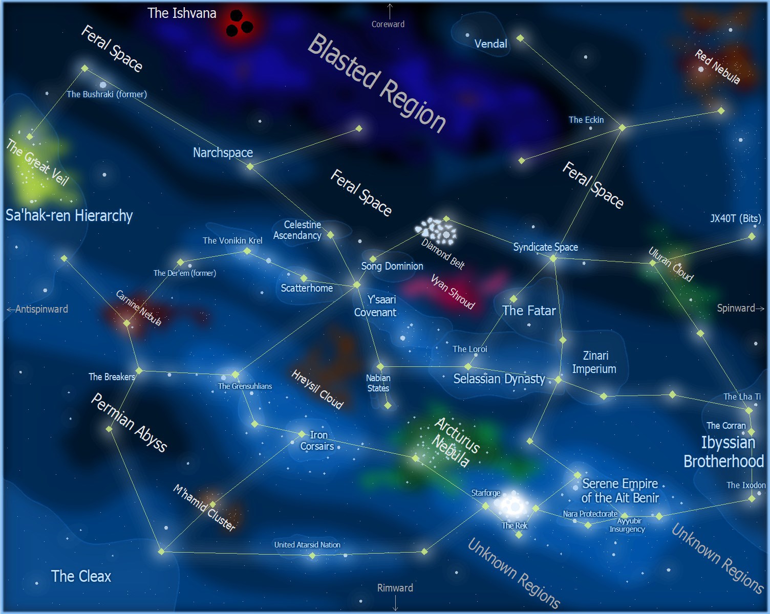 Provisional map of Starmourn Sector.
